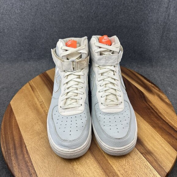 Nike Air Force 1 High Force Logo Pure Platinum Men’s 9.5 806403-012 White Gray - Picture 4 of 10